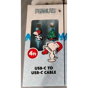 🎄 Peanuts USB-C Charging Cable - Snoopy Christmas Tree 4FT Data/Sync Cord
